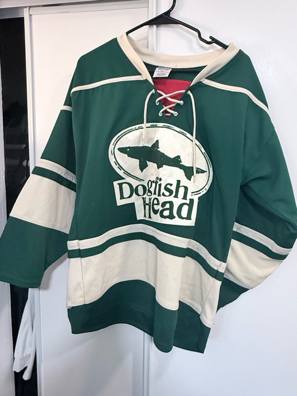 Dogfish Head Green & Cream Hockey Jersey